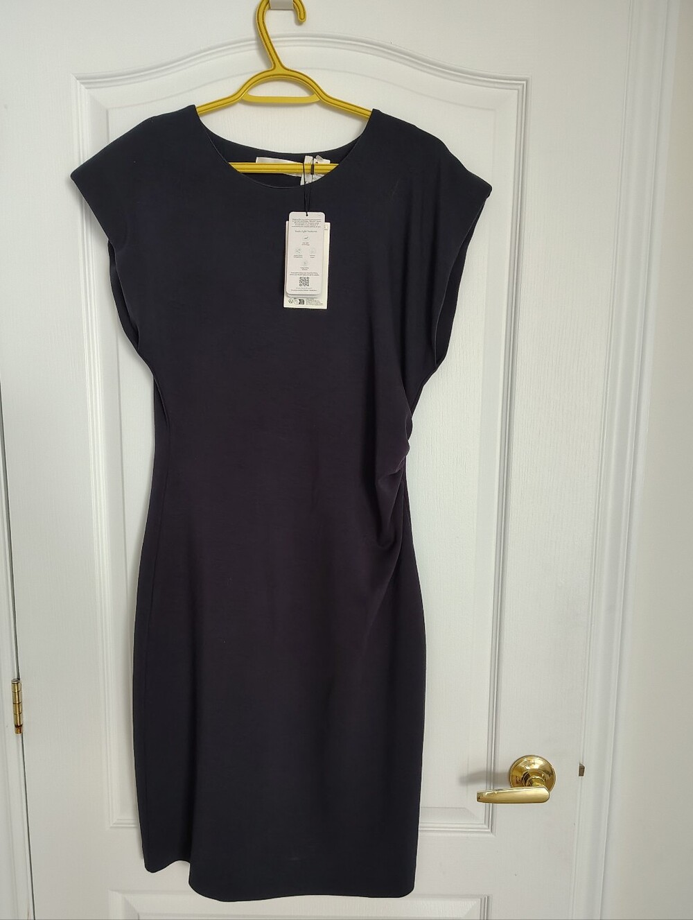 NWT In Wear Women's Black Sheath Dress - Classic Cap Sleeve